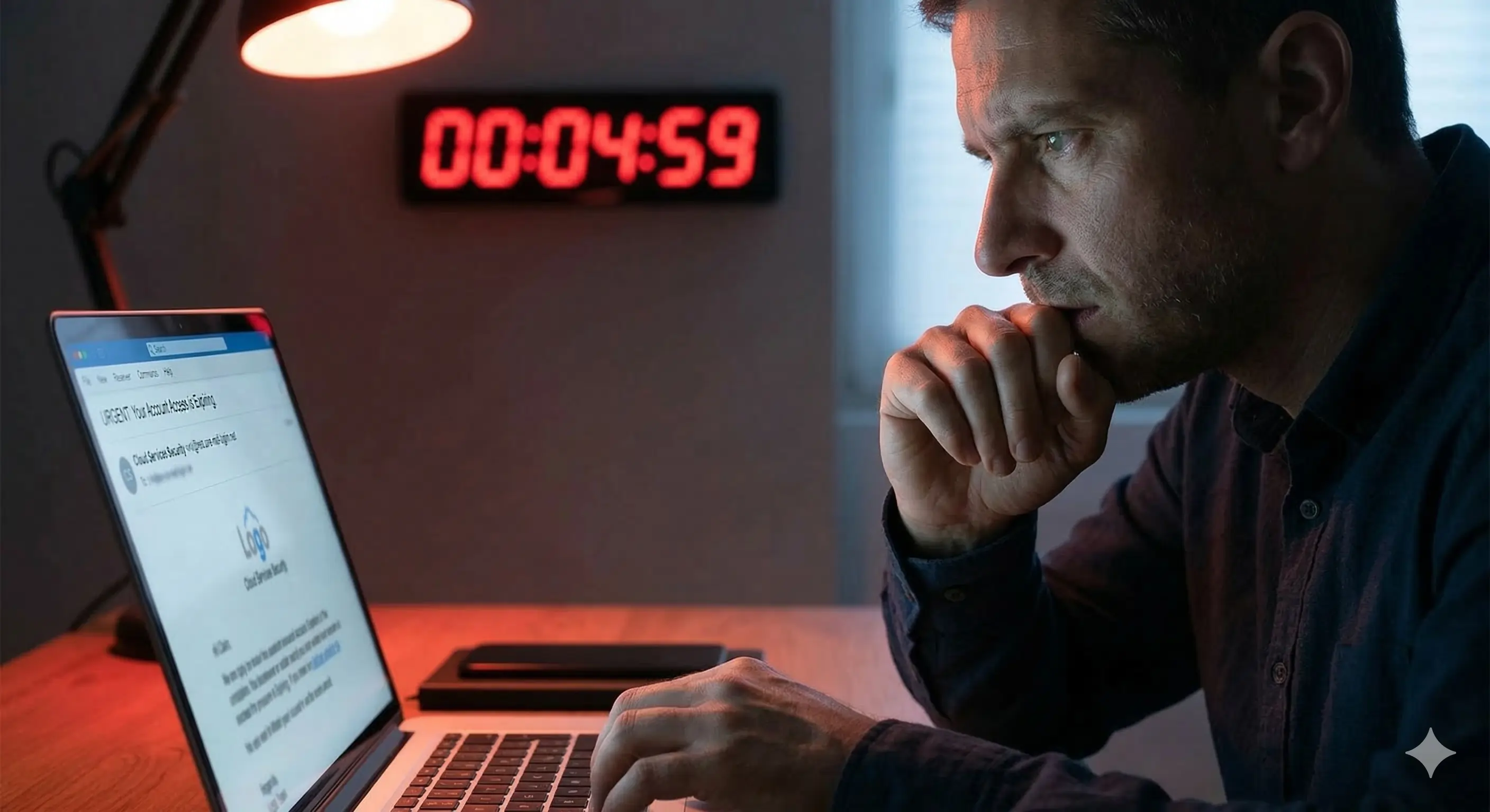 Phishing email on unexpected timing